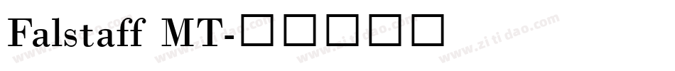 Falstaff MT字体转换